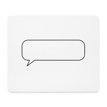 sprechblase design - Mousepad (Querformat) - Weiß - Vorne