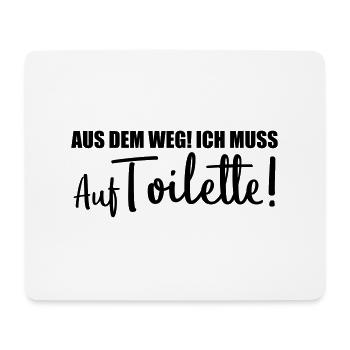 aus dem weg auf toilette design - Mousepad (Querformat) - Weiß - Vorne