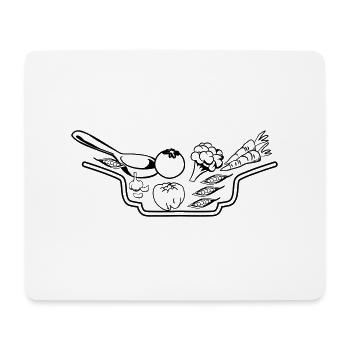 gemüse teller suppe - Mousepad (Querformat) - Weiß - Vorne