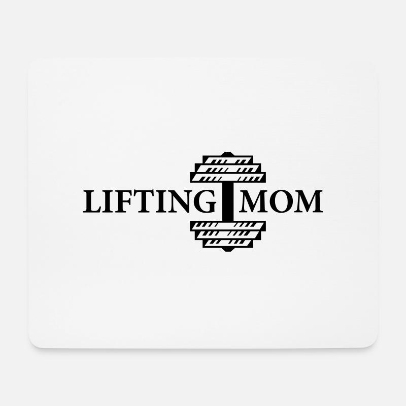 mom lifting design - Mousepad (Querformat) - Weiß