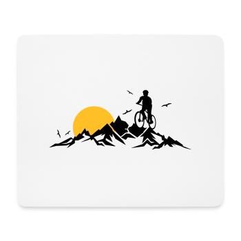 Sport - Radfahrer Berge - Mousepad (Querformat) - Weiß - Vorne