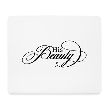 his_beauty - Mousepad (Querformat) - Weiß - Vorne