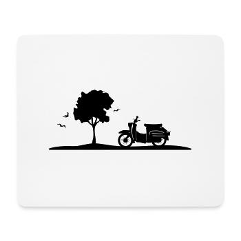 Fahrzeug - Schalbe Baum - Mousepad (Querformat) - Weiß - Vorne