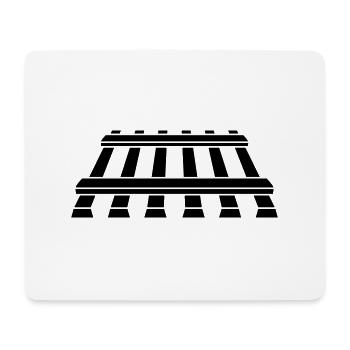 Logo Symbol Gleis - Mousepad (Querformat) - Weiß - Vorne