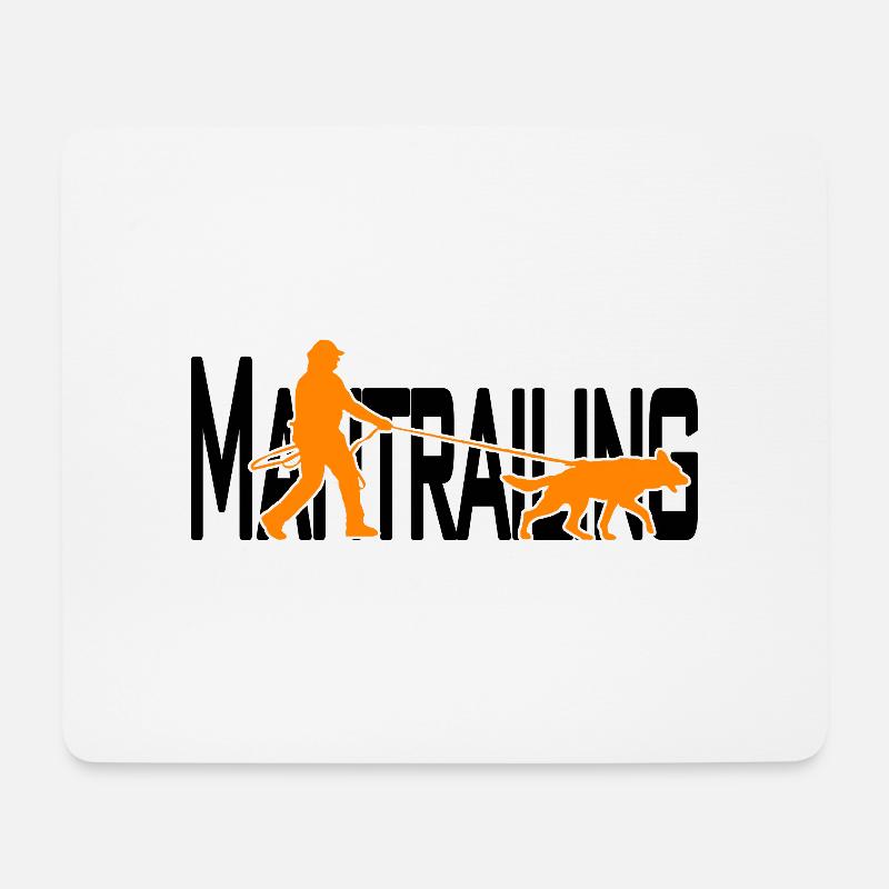 Mantrailing orange / black - Mouse Pad (horizontal) - white