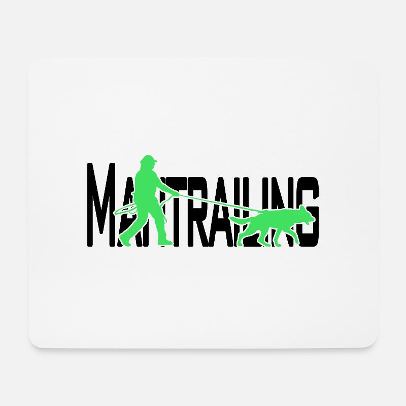 Mantrailing black / green - Mouse Pad (horizontal) - white