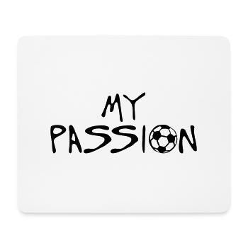 football my passion citation sport - Tapis de souris (format paysage) - blanc - Devant
