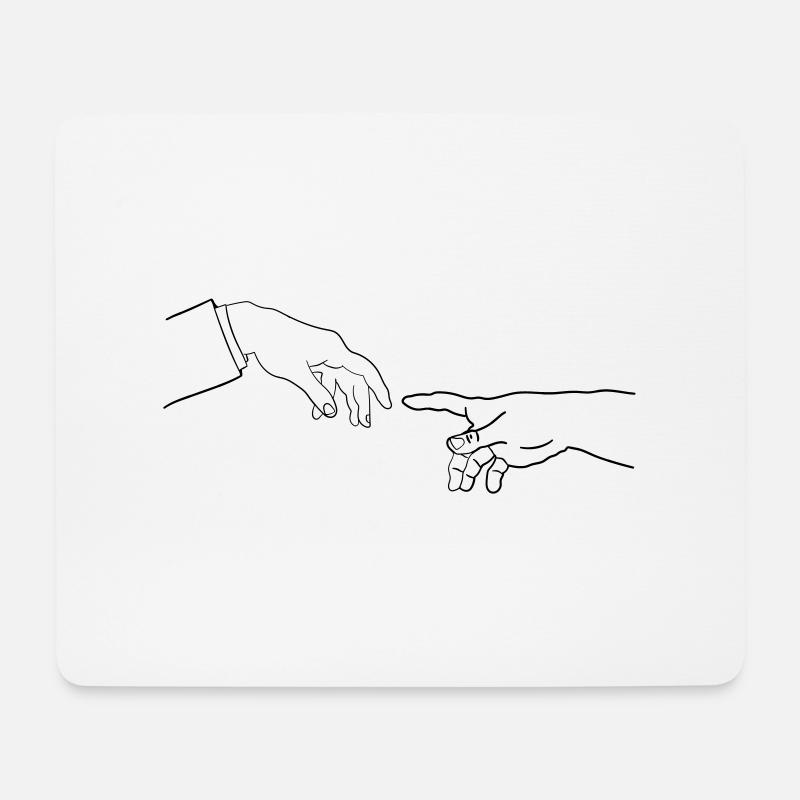 The Creation of Adam - Mouse Pad (horizontal) - white