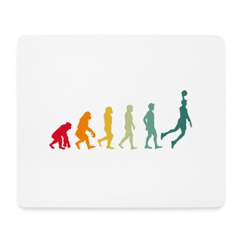 Cadeau rétro de joueur de basket-ball évolution - Tapis de souris (format paysage) - blanc - Devant