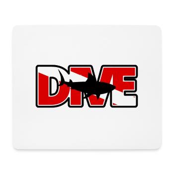 DIVE CHARACTERISTICS SHARK - Mouse Pad (horizontal) - white - Front