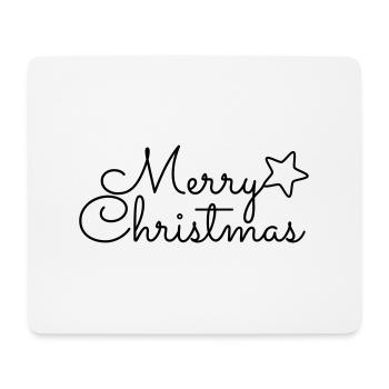 Joyeux Noël cursive Joyeux Noël - Tapis de souris (format paysage) - blanc - Devant