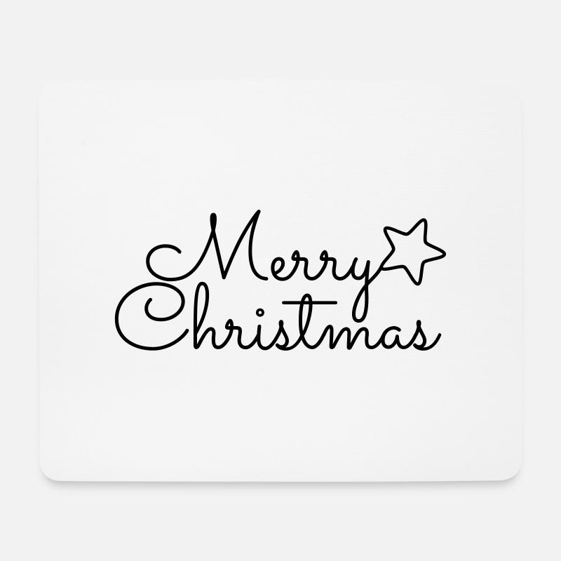 Frohe Weihnachten Schreibschrift Merry Christmas - Mousepad (Querformat) - Weiß