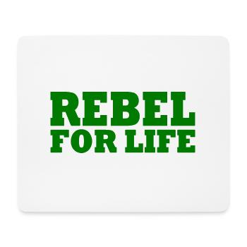 Rebel for life - Mousepad (Querformat) - Weiß - Vorne