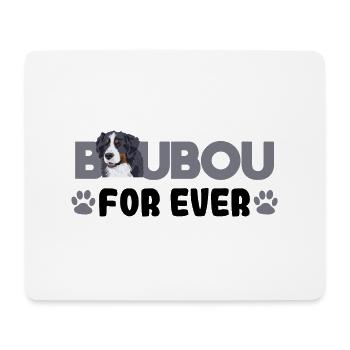 Boubou for ever. Gift humor dog bouvier - Mouse Pad (horizontal) - white - Front