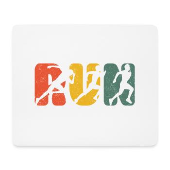 Run Retro Running Vintage Runner Endurance Fitness - Mouse Pad (horizontal) - white - Front