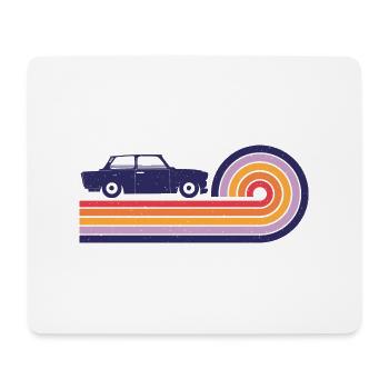 Trabi  Rétro Vintage DDR Est Auto Design - Tapis de souris (format paysage) - blanc - Devant