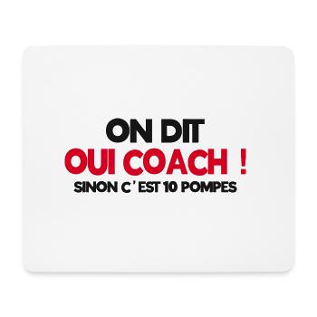 Citation sport humour coach sportif - Tapis de souris (format paysage) - blanc - Devant