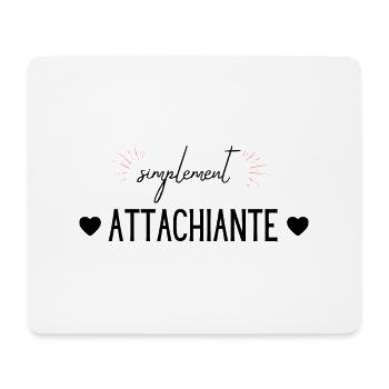 simplement attachiant - Tapis de souris (format paysage) - blanc - Devant