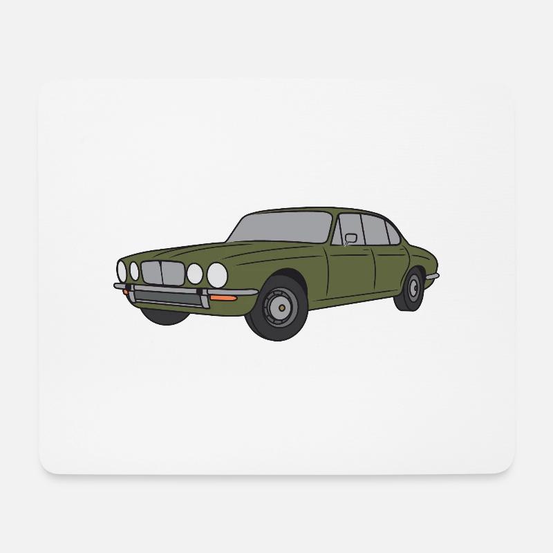 70s XJ Series 2 Juniper Vert - Tapis de souris (format paysage) - blanc