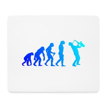Saxophone Evolution Saxophonist Sax Men Boys - Mouse Pad (horizontal) - white - Front