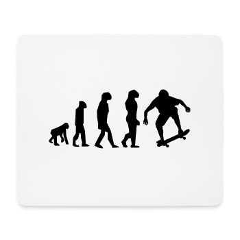 Skate-Evolution - Mousepad (Querformat) - Weiß - Vorne