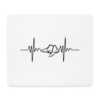 Gardestiefel Herzschlag - Mousepad (Querformat) - Weiß - Vorne