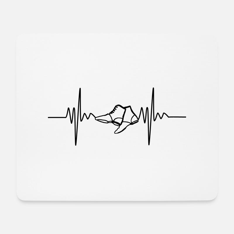Gardestiefel Herzschlag - Mousepad (Querformat) - Weiß