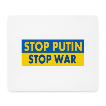 Stop war - Mousepad (Querformat) - Weiß - Vorne