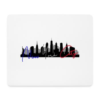 Skyline NYC BlueWhiteRed 2 - Tapis de souris (format paysage) - blanc - Devant