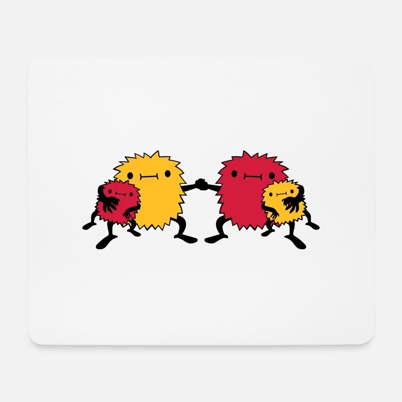 4 Monster Familie - Mousepad (Querformat) - Weiß
