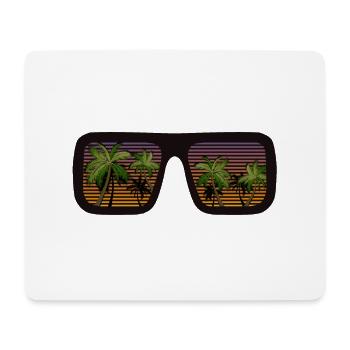 sunglasses sunglasses palm tree holidays - Mouse Pad (horizontal) - white - Front