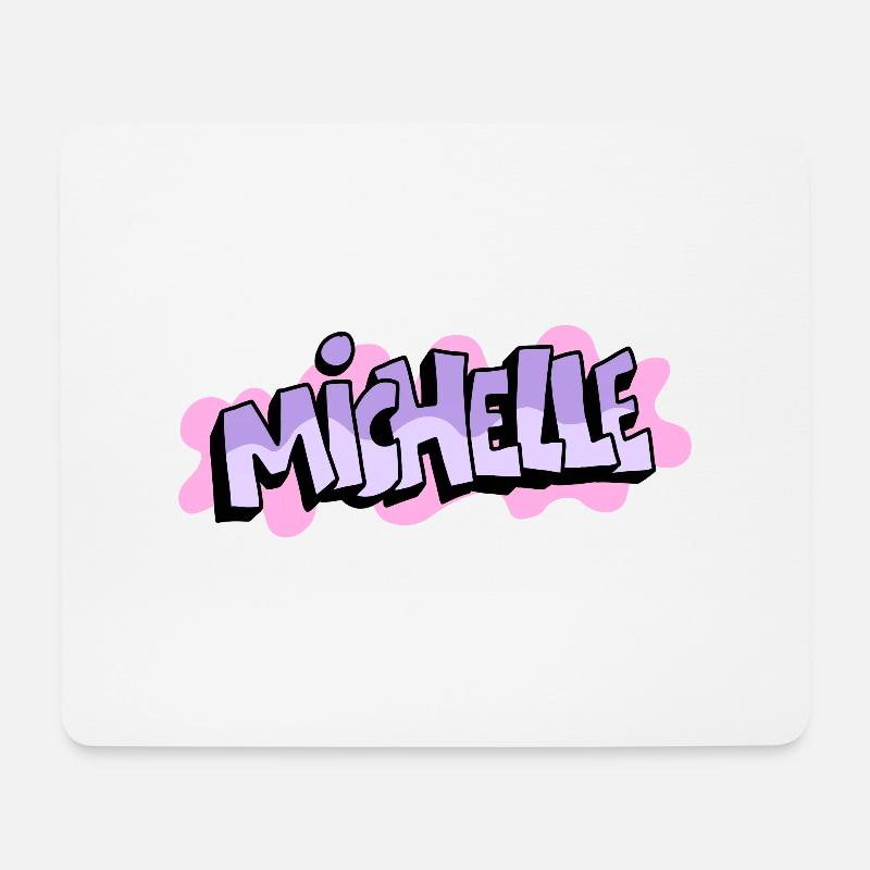 Grafitti Name Michelle - Mousepad (Querformat) - Weiß
