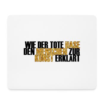 Titel Wie der tote hase BLACK - Mousepad (Querformat) - Weiß - Vorne