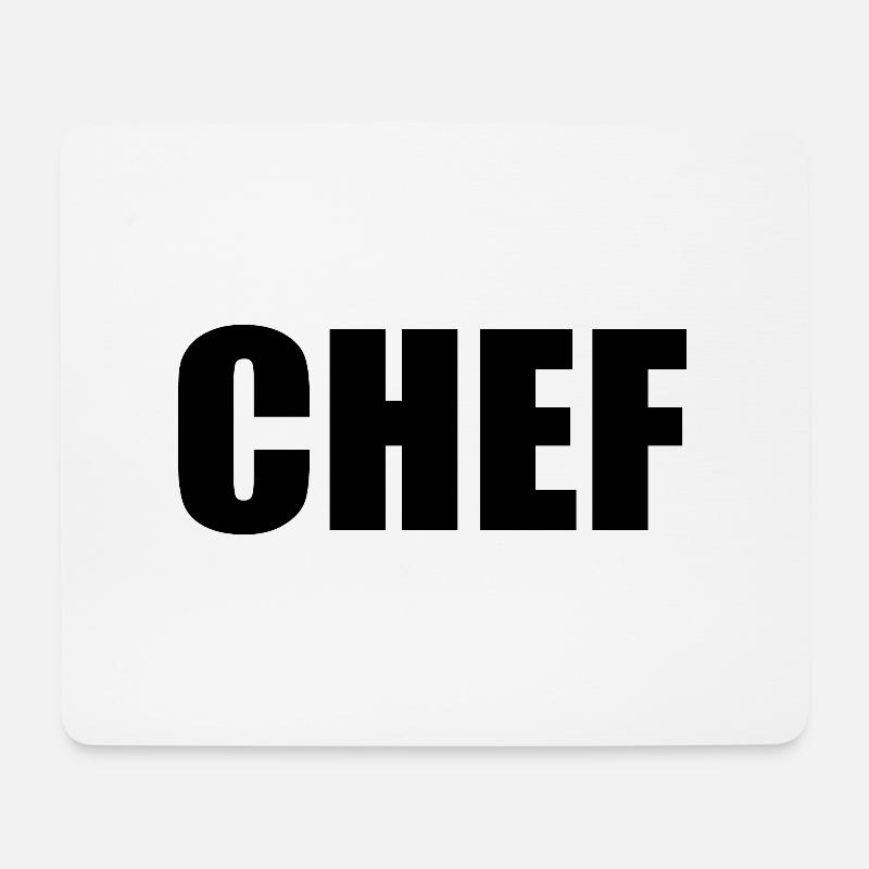 Chef - Mousepad (Querformat) - Weiß