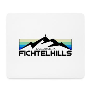 Fichtelhills Mountainbiking Fichtelgebirge Fahrrad - Mousepad (Querformat) - Weiß - Vorne