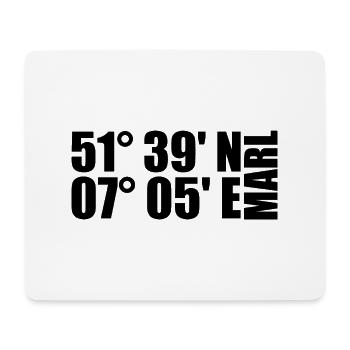 Marl coordinates - Mouse Pad (horizontal) - white - Front