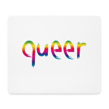 queer rainbow - Mousepad (Querformat) - Weiß - Vorne