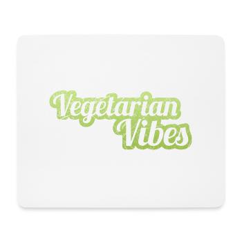 Vegan Vegetarier Pflanzlich Vintage I Geschenk - Mousepad (Querformat) - Weiß - Vorne