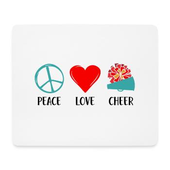 Peace Love Cheer Cheerleading Cheerdance Sports Tu - Mousepad (Querformat) - Weiß - Vorne