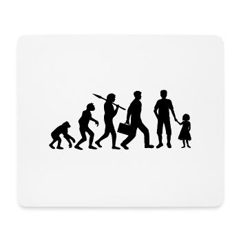 Papa Tochter Evolution Kind - Mousepad (Querformat) - Weiß - Vorne