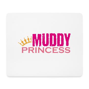 Muddy run shirt mud obstacle race ocr Team princes - Mousepad (Querformat) - Weiß - Vorne