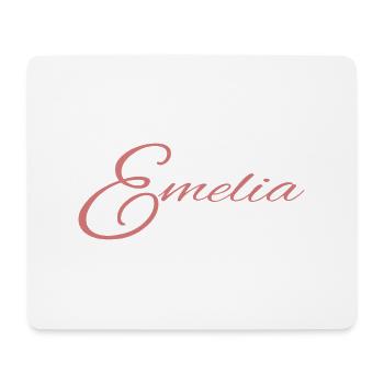 prénom Emelia - Tapis de souris (format paysage) - blanc - Devant