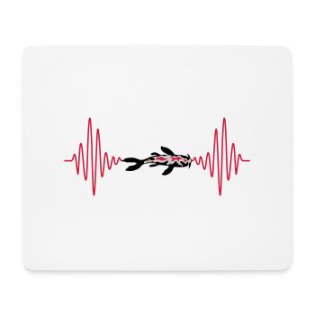 Puls Koi Fish Nishikigoi - Mouse Pad (horizontal) - white - Front