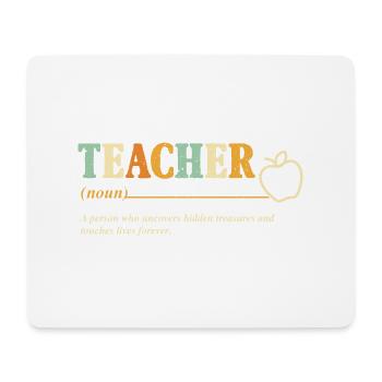 Vintage Teacher Noun - Mouse Pad (horizontal) - white - Front
