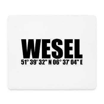 Wesel Koordinaten - Mousepad (Querformat) - Weiß - Vorne