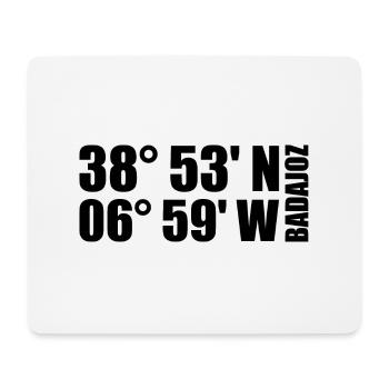 Badajoz Koordinaten - Mousepad (Querformat) - Weiß - Vorne