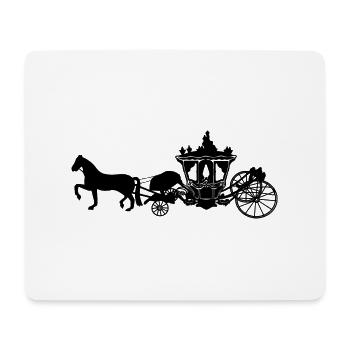 Silhouette du carrosse du dauphin de Louis XV - Tapis de souris (format paysage) - blanc - Devant