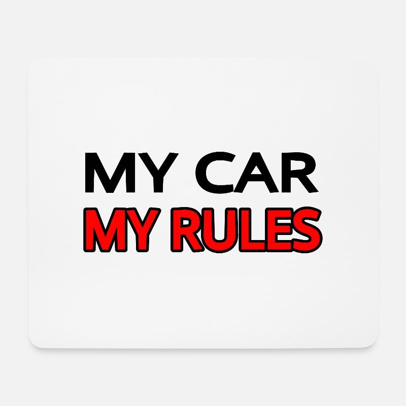 Auto - Mousepad (Querformat) - Weiß