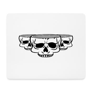 Crâne de la Coupe des Amis de l’Équipe - Tapis de souris (format paysage) - blanc - Devant