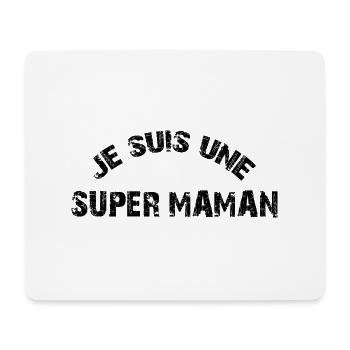 je suis une super maman - Tapis de souris (format paysage) - blanc - Devant